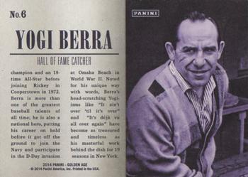 2014 Panini Golden Age - Newsmakers #6 Yogi Berra Back