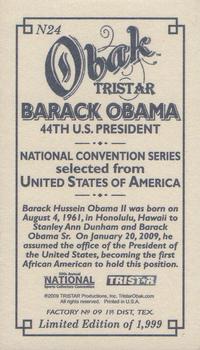 2009 TriStar Obak #N24 Barack Obama Back