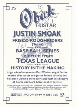 2009 TriStar Obak #25 Justin Smoak Back