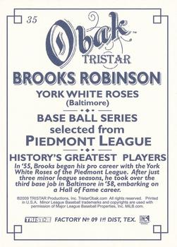 2009 TriStar Obak #35 Brooks Robinson Back