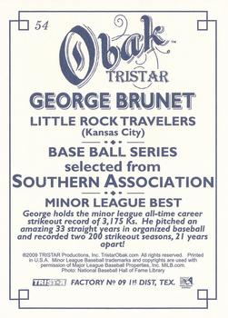 2009 TriStar Obak #54 George Brunet Back