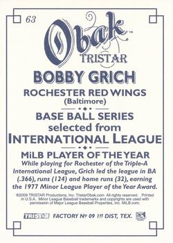 2009 TriStar Obak #63 Bobby Grich Back
