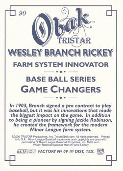 2009 TriStar Obak #90 Branch Rickey Back