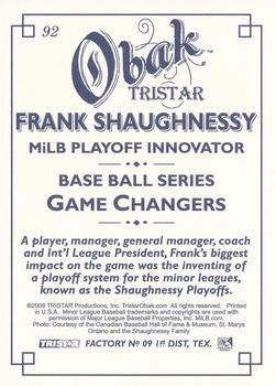 2009 TriStar Obak #92 Frank Shaughnessy Back