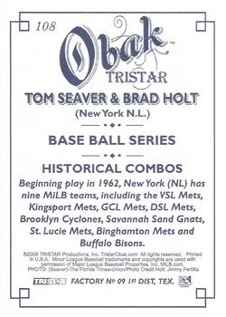 2009 TriStar Obak #108 Tom Seaver / Brad Holt Back