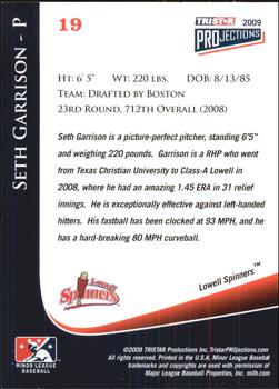 2009 TriStar PROjections #19 Seth Garrison Back