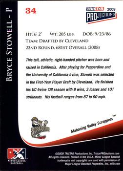 2009 TriStar PROjections #34 Bryce Stowell Back