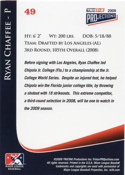 2009 TriStar PROjections #49 Ryan Chaffee Back