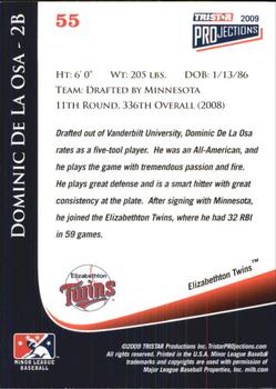 2009 TriStar PROjections #55 Dominic De La Osa Back