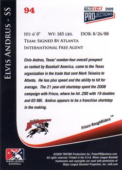 2009 TriStar PROjections #94 Elvis Andrus Back
