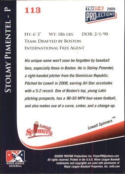 2009 TriStar PROjections #113 Stolmy Pimentel Back