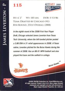 2009 TriStar PROjections #115 James Leverton Back