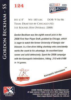 2009 TriStar PROjections #124 Gordon Beckham Back