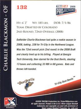 2009 TriStar PROjections #132 Charlie Blackmon Back