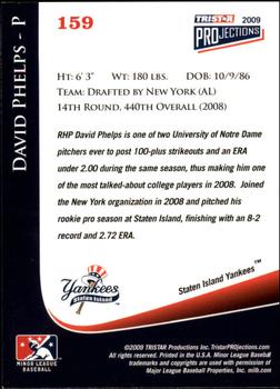 2009 TriStar PROjections #159 David Phelps Back