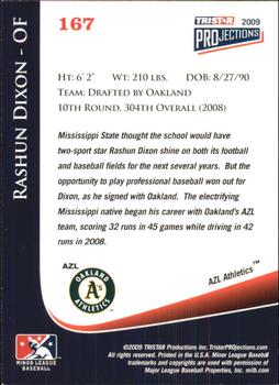 2009 TriStar PROjections #167 Rashun Dixon Back