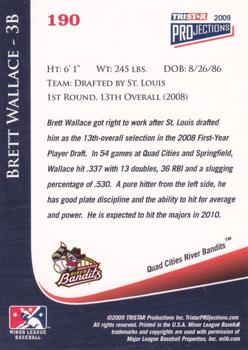 2009 TriStar PROjections #190 Brett Wallace Back