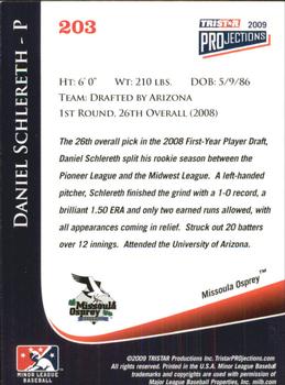 2009 TriStar PROjections #203 Daniel Schlereth Back