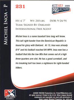 2009 TriStar PROjections #231 Michel Inoa Back