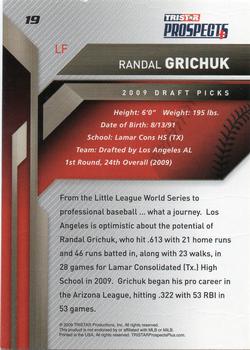 2009 TriStar Prospects Plus #19 Randal Grichuk Back