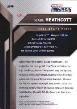 2009 TriStar Prospects Plus #24a Slade Heathcott Back