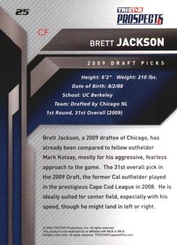2009 TriStar Prospects Plus #25 Brett Jackson Back
