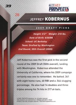 2009 TriStar Prospects Plus #39 Jeffrey Kobernus Back