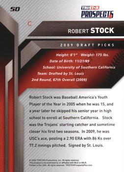2009 TriStar Prospects Plus #50 Robert Stock Back