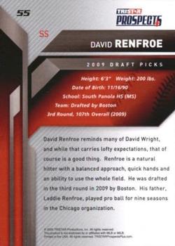 2009 TriStar Prospects Plus #55 David Renfroe Back