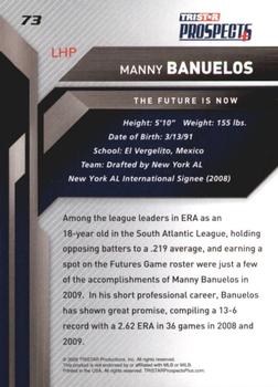 2009 TriStar Prospects Plus #73 Manny Banuelos Back