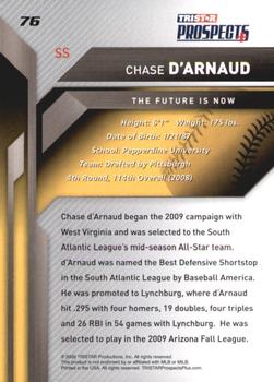 2009 TriStar Prospects Plus #76 Chase D'Arnaud Back