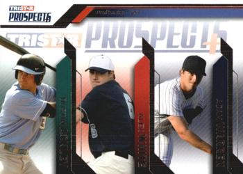 2009 TriStar Prospects Plus #93 Dustin Ackley / Alex White / Adam Warren Front