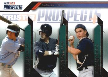 2009 TriStar Prospects Plus #97 Dustin Ackley / Nicholas Franklin / Steven Baron Front