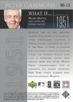 2004 UD Rivals - What If #WI-13 Mickey Mantle Back
