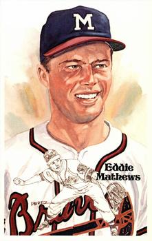 1980-01 Perez-Steele Hall of Fame Series 1-15 #166 Eddie Mathews Front