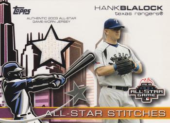 2004 Topps - All-Star Stitches #ASR-HB Hank Blalock Front