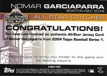 2004 Topps - All-Star Stitches #ASR-NG Nomar Garciaparra Back