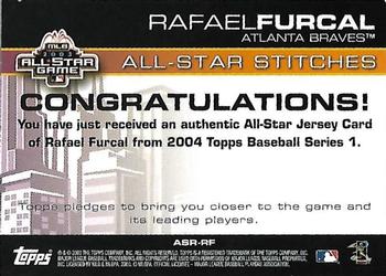 2004 Topps - All-Star Stitches #ASR-RF Rafael Furcal Back