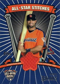 2005 Topps Updates & Highlights - All-Star Stitches #ASR-AP Albert Pujols Front