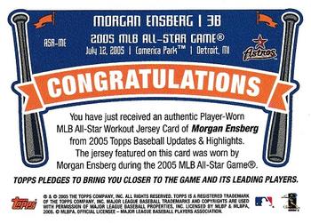 2005 Topps Updates & Highlights - All-Star Stitches #ASR-ME Morgan Ensberg Back
