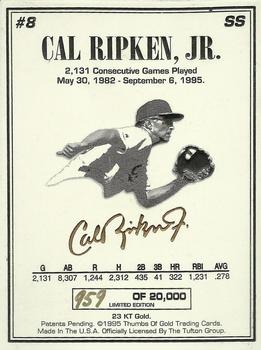 1995 Thumbs of Gold (Unlicensed) #NNO Cal Ripken, Jr. Front