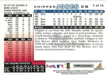 1998 Score Atlanta Braves #7 Chipper Jones Back