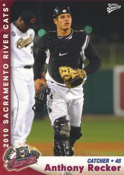 2010 MultiAd Sacramento River Cats #23 Anthony Recker Front