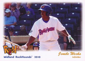 2010 Grandstand Midland RockHounds #NNO Jemile Weeks Front