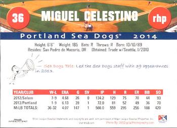 2014 Grandstand Portland Sea Dogs #NNO Miguel Celestino Back