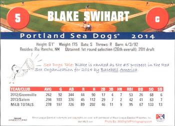 2014 Grandstand Portland Sea Dogs #NNO Blake Swihart Back