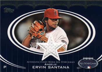 2008 Topps Updates & Highlights - All-Star Stitches #AS-ES Ervin Santana Front