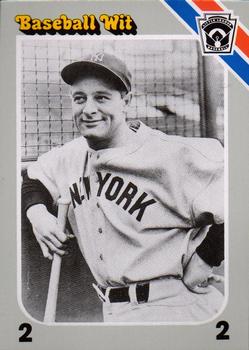 1990 Interpretive Marketing Baseball Wit #73 Lou Gehrig Front