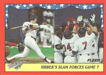 1988 Fleer - World Series Glossy #9 Hrbek's Slam Forces Game 7 Front