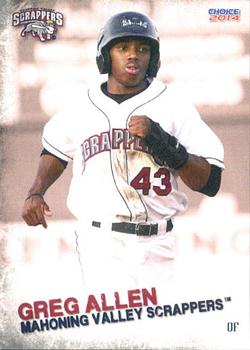 2014 Choice Mahoning Valley Scrappers #1 Greg Allen Front